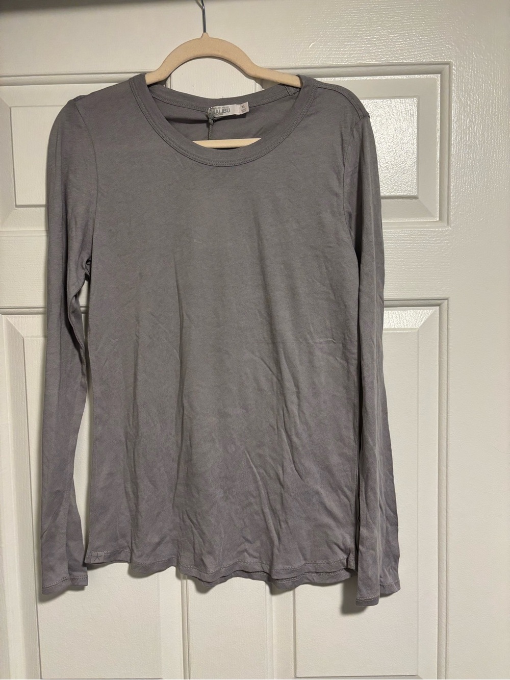 Barefoot Dreams DoveGray Loose Jersey Long Sleeve Crewneck Top